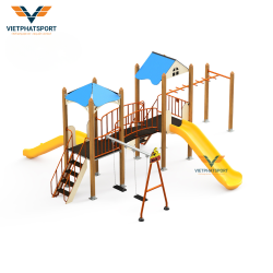 CỤM VẬN ĐỘNG LIÊN HOÀN 2 MÁI CHE, TRỤ GỖ NIK703221W