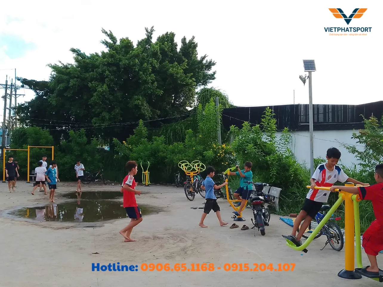 18 máy tập thể dục ngoài trời hoàn thiện tại xã Đại Phước, Đồng Nai