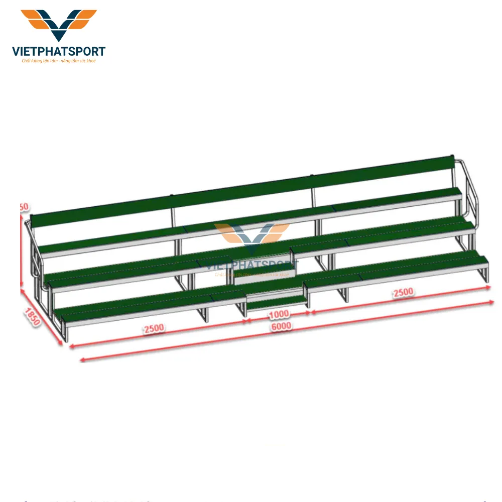 GHÊ KHÁN ĐÀI CỐ ĐỊNH GIÁ RẺ 6M - 3 BẬC