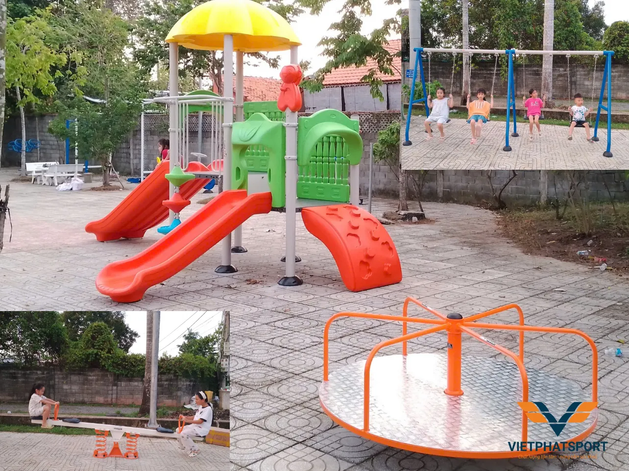 Công viên Bạch Đằng, Thủ Dầu Một lắp đặt thiết bị vận động trẻ em