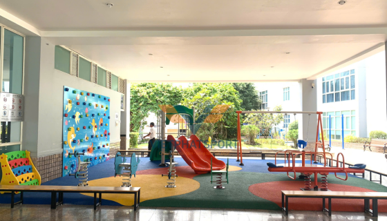 Chung cư Hoàng Anh River View hoàn thiện lắp đặt sân chơi trẻ em