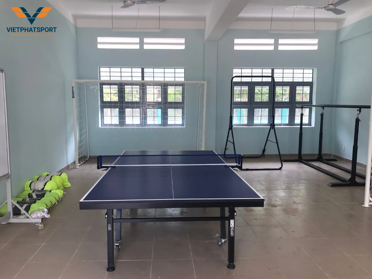 Dụng cụ thể thao học đường đã được BGH Trường THCS Long Đức, Đồng Nai đầu tư lắp đặt cho học sinh