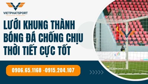 Lưới khung thành bóng đá chống chịu thời tiết cực tốt