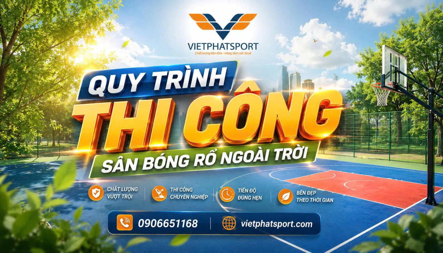 Quy Trình Thi Công Sân Bóng Rổ Ngoài Trời?