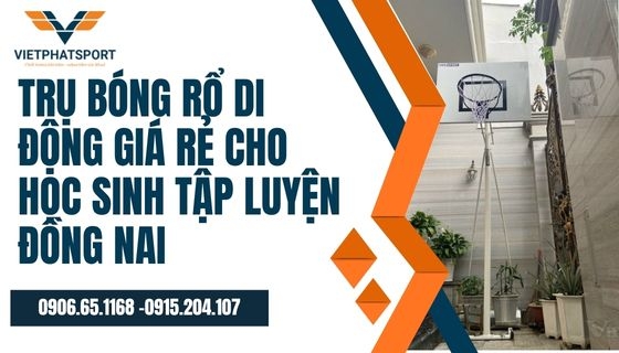 Trụ bóng rổ di động giá rẻ cho học sinh tập luyện Đồng Nai