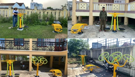 Xã Vân Canh, Gia Lai hoàn thiện 5 điểm dụng cụ thể thao ngoài trời